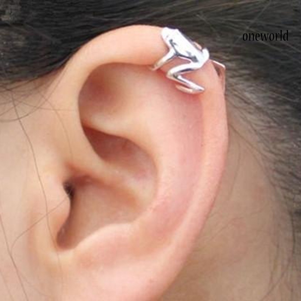 OW@ Ear Clips Exquisite Frog Shape Alloy Women Attractive Ear Cuff for Party