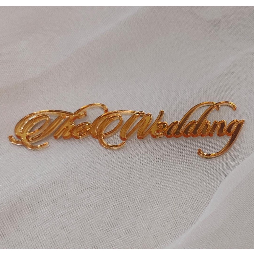 The Wedding Autum akrilik cermin Emas /plywood / Dekorasi / Mahar / Seserahan / Scrapbook