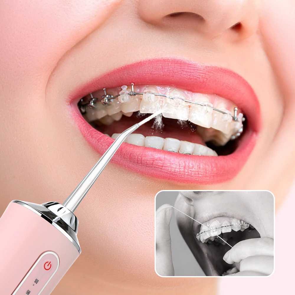 Floss Gigi Elektrik Pembersih Karang Gigi Dental Flosser USB Charge