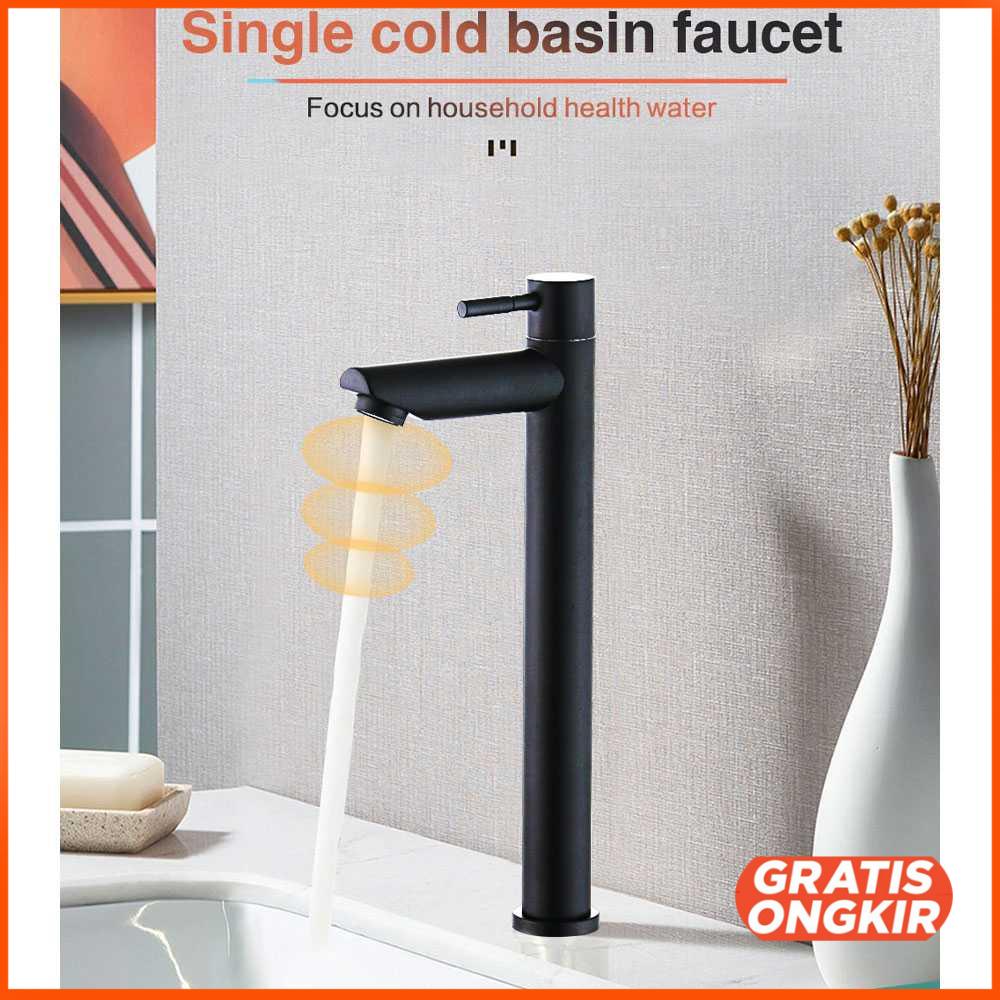 Keran Air Bathroom Single Cold Faucet Stainless Steel WB1132