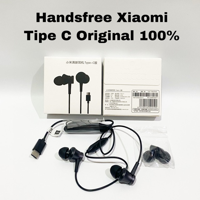 Headset Xiaomi Tipe C Original 100% Earphone Handsfree Xiaomi Tipe C