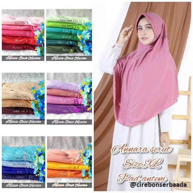 KHIMAR / jilbab / kerudung / hijab XL SERUT ANNARA KAOS