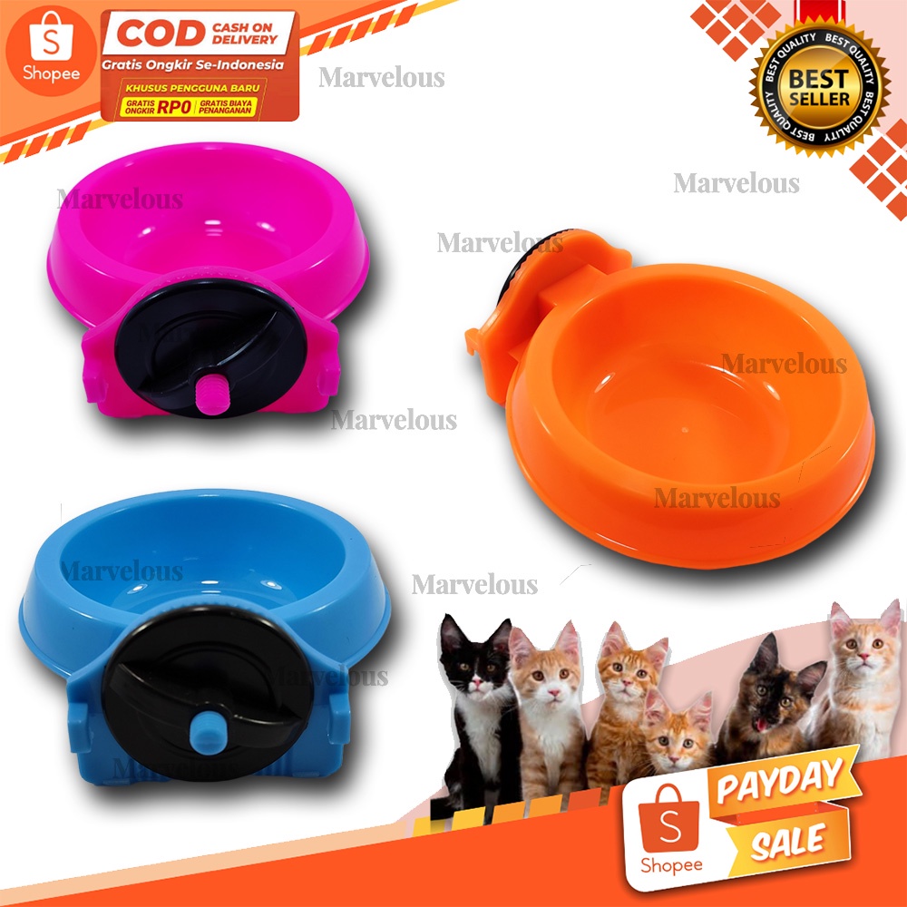 Tempat pakan kucing tempel / Tempat Makanan Kucing Plate Single Tempel Dinding / plate bowl