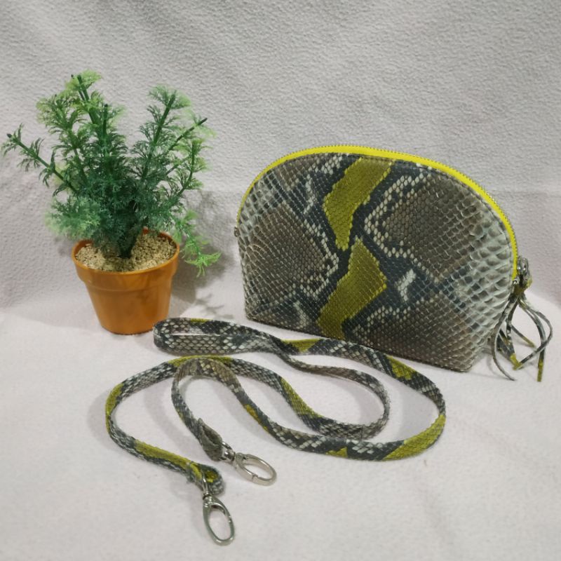 Tas  Clutch asli kulit "ULAR" sling bag wanita / tas pesta