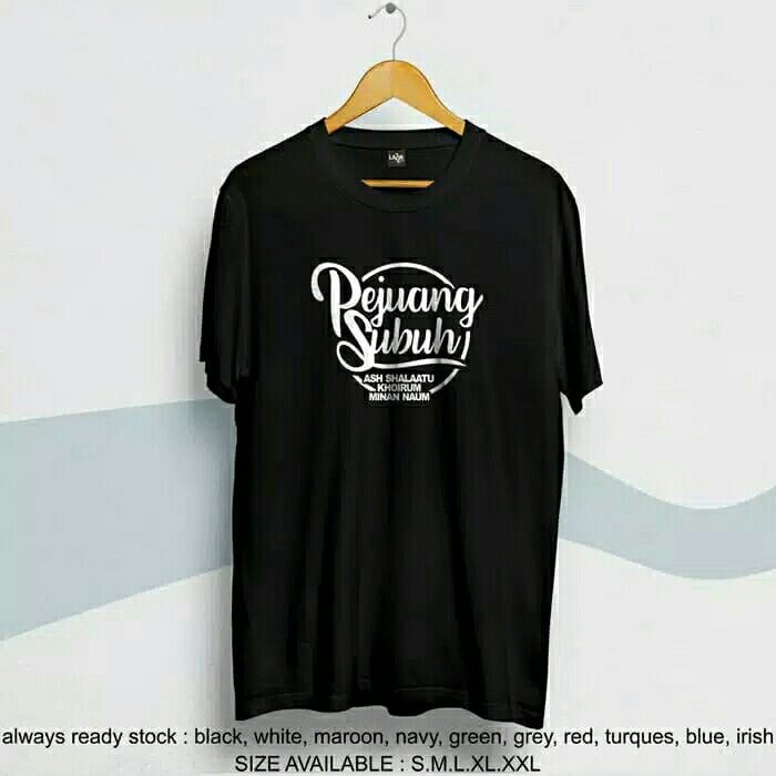 kaos distro pejuang subuh muslim / baju religi pejuang subuh