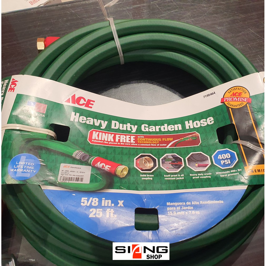 ACE Selang Taman HEAVY DUTY 5 per 8 INC X 25 FT 7,6M