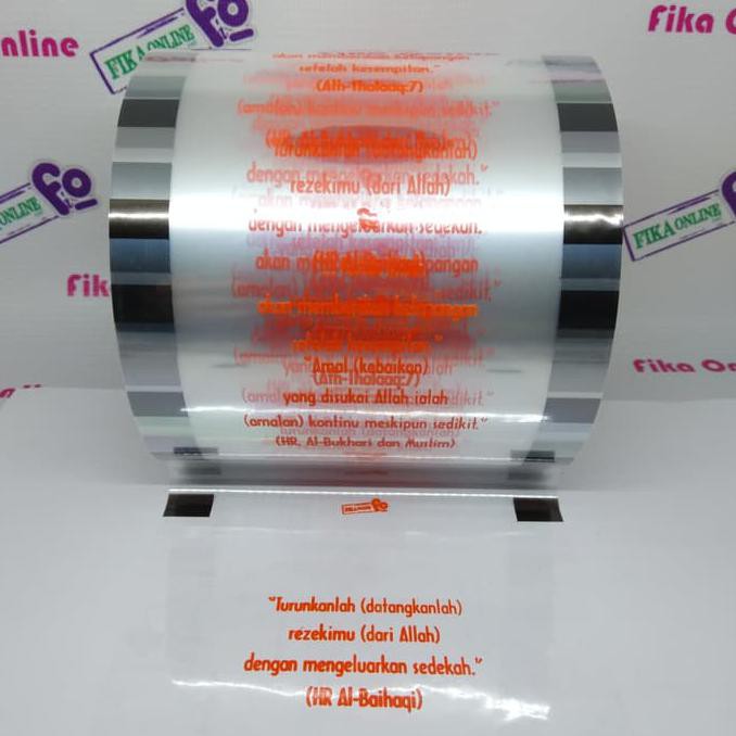 Fika Plastik Lid Cup Sealer Sablon Custom / Desain Custom 1 Roll