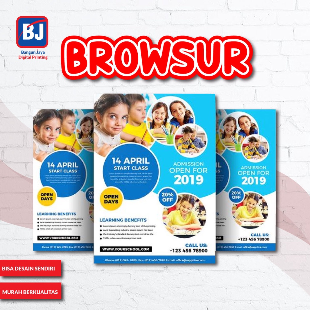 

browsur 1 rim 500 lember bisa desain sendiri ukuran A5 A6 A4 lebih murah