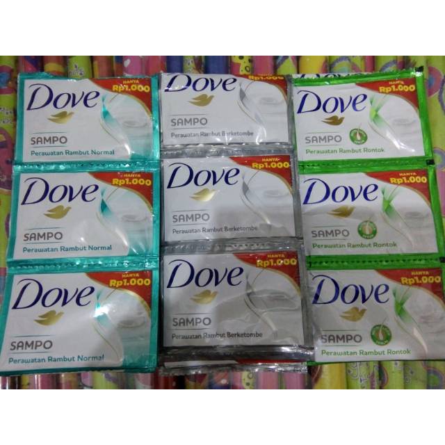 SHAMPO DOVE SACHET 9 ML - HARGA 1 SACHET