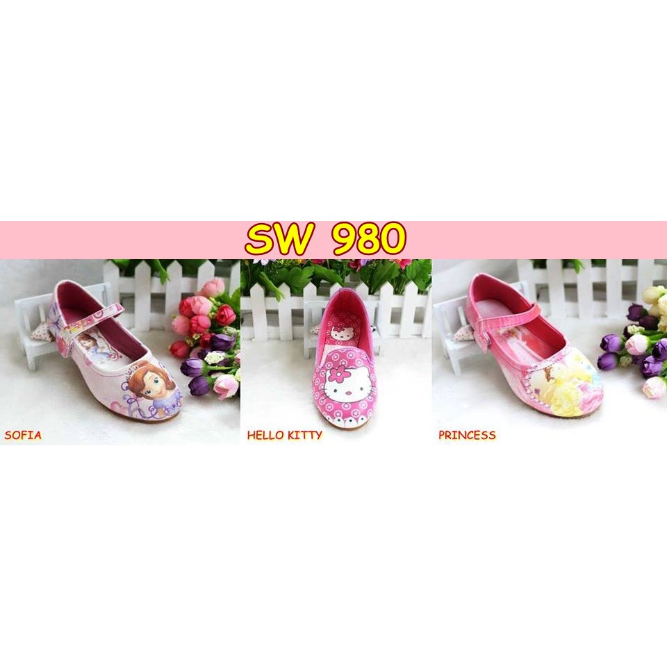 SEPATU ANAK KARAKTER PRINCESS , SOFIA,  KITTY   980