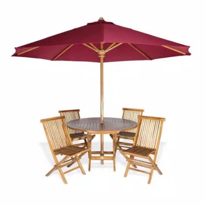 meja set kursi payung/meja payung santai/meja kursi pantai