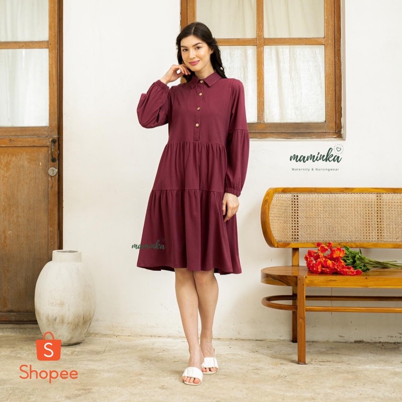 ZAINA MIDI DRESS BUSUI FRIENDLY BY MAMINKA