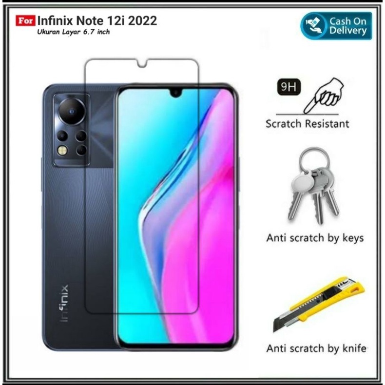 Tempered Glass Infinix Note 12i 2022 Anti Gores Kaca Clear Screen DI ROMAN ACC