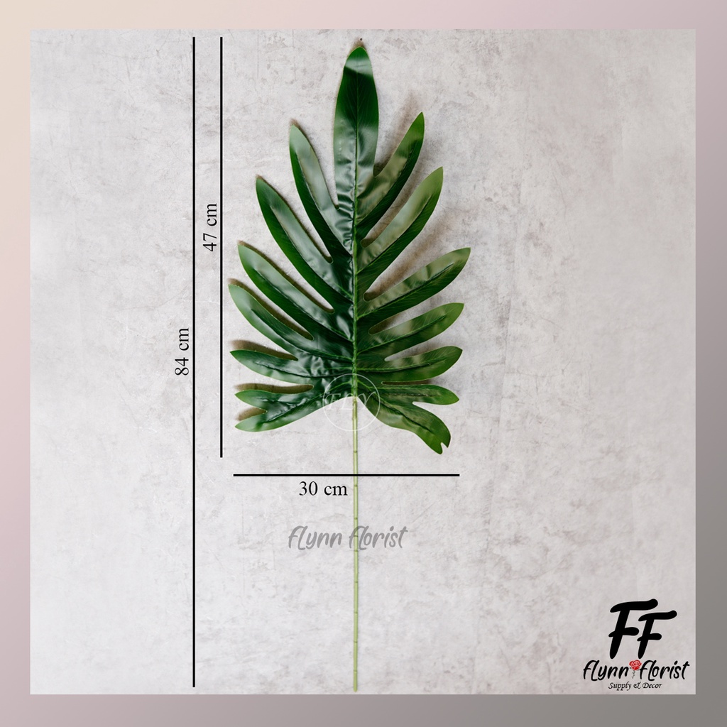 Daun Kurva Giant (satuan) Daun Artificial / Daun Dekorasi / Daun Plastik / Daun Pernikahan