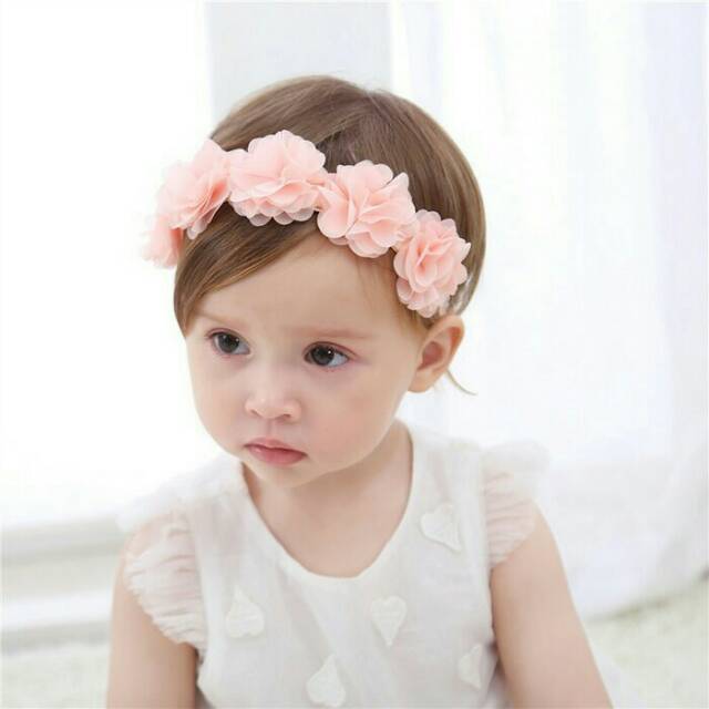 Bando Bayi Anak Lima kuntum bunga Lucu