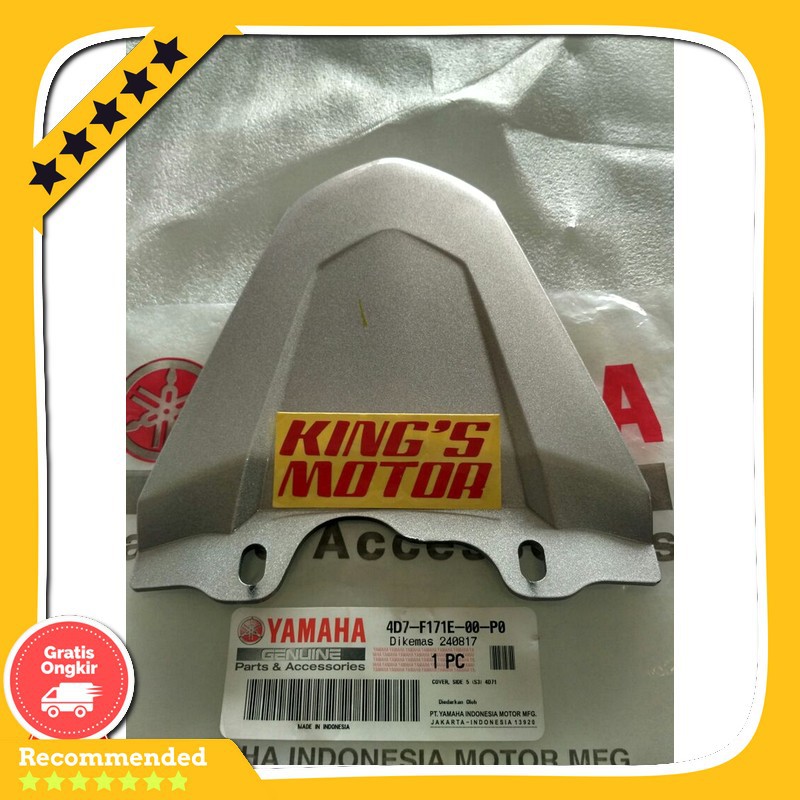Spare Part Motor Sambungan Body Cover Tutup Tail Stop Yamaha Vega R New Silver Ori Asli Original