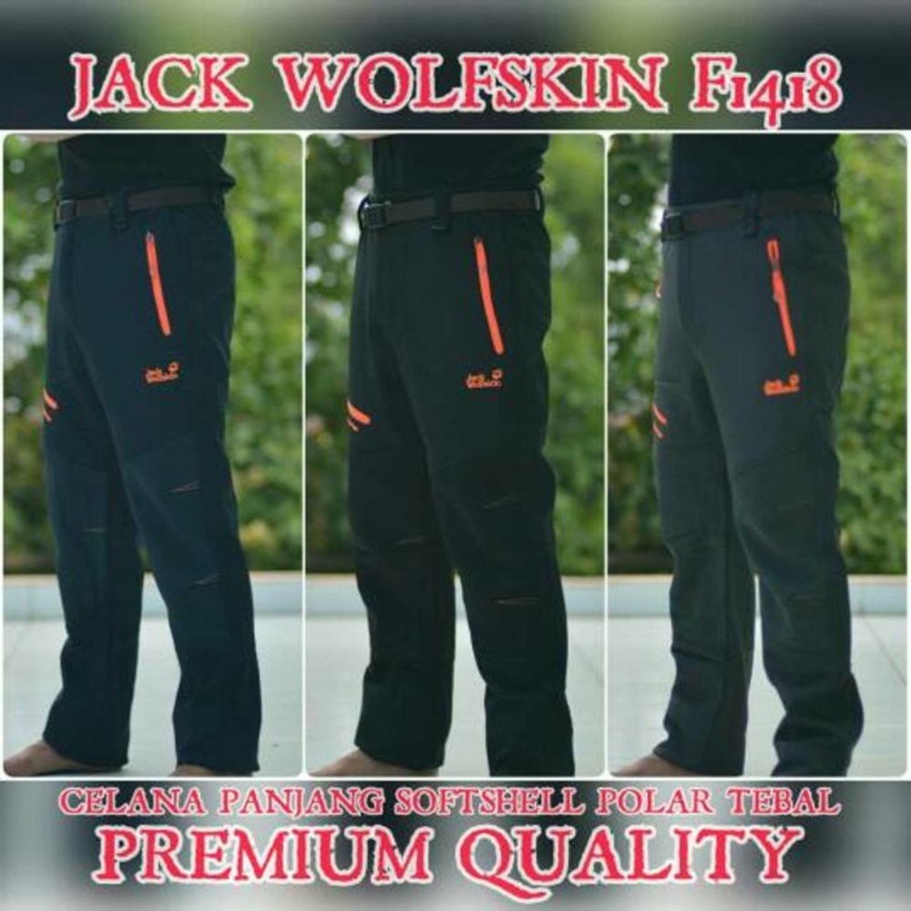 Jual CELANA GUNUNG OUTDOOR JACK WOLFSKIN F1418 SOFTSHELL BIG SIZE BESAR Diskon