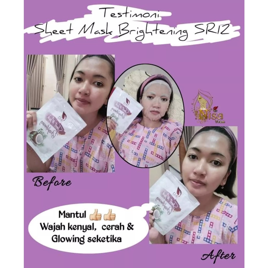 Sheet Mask SR12 | Sheet Mask Acne SR12 &amp; Sheet Mask Brightening SR12 | Masker Wajah SR12 SkinCare