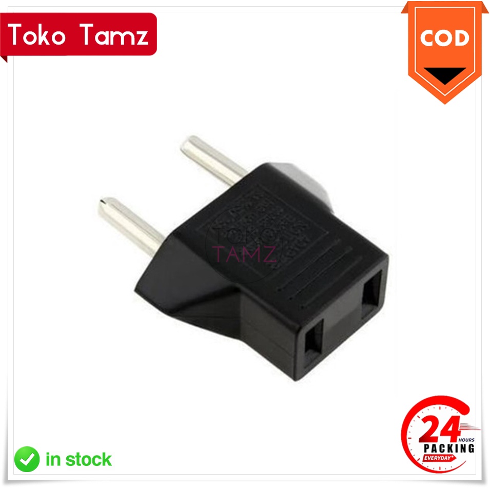 COD MAKASSAR Colokan Bulat Datar Travel Adaptor Sambungan CODShopee tokotamz Online Shop Toko Tamz