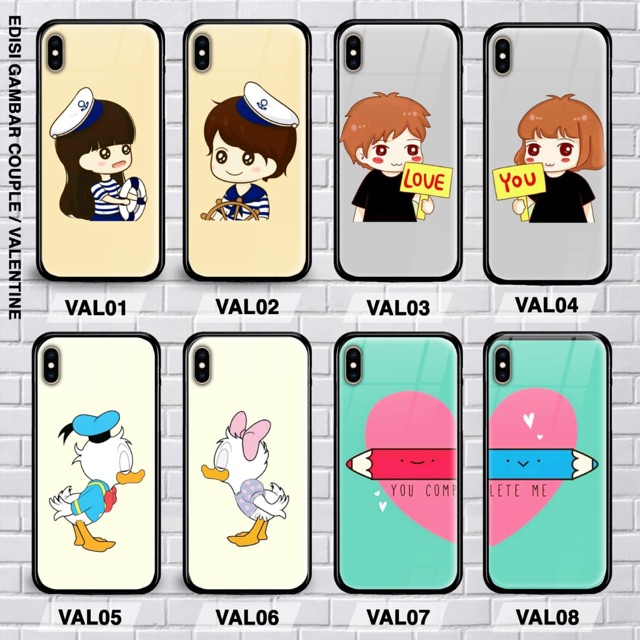 Valentine case couple case honor 9i.honor 9lite.honor 10lite.honor 20.honor 20 pro premium glass