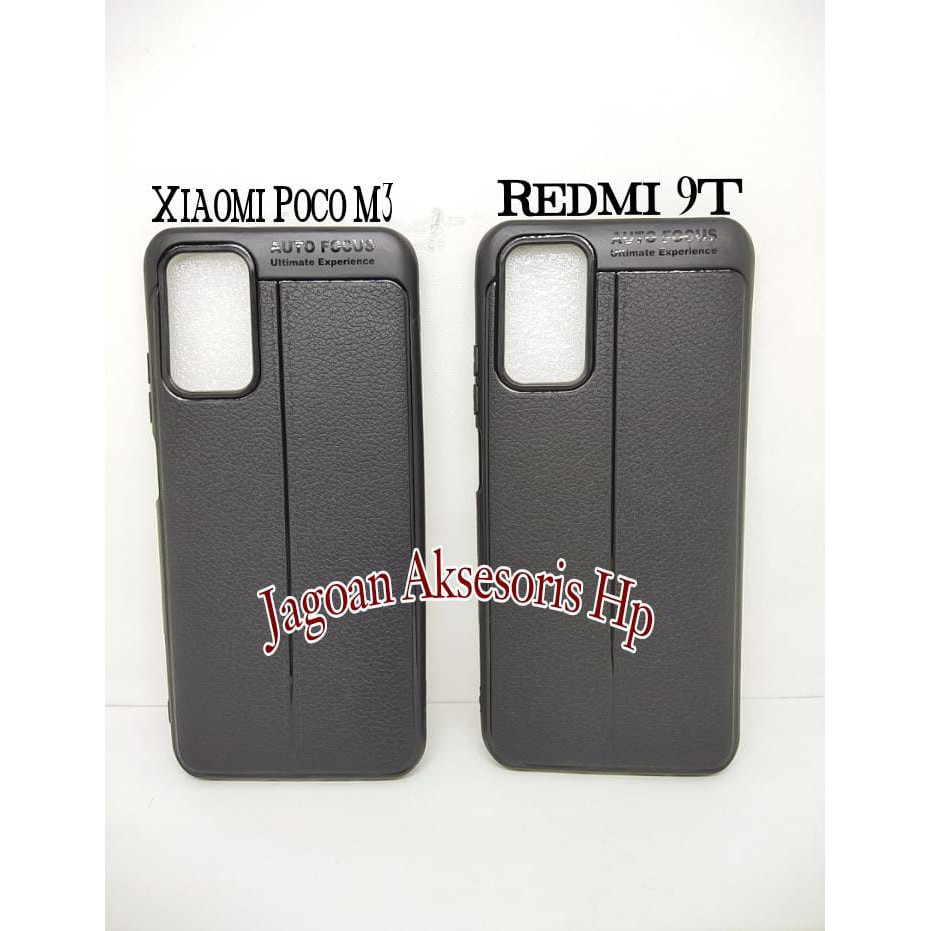 AutoFokus Xiaomi Poco M3 6.53 inchi Leather Soft Case AUTOFOCUS Motif Kulit Jeruk