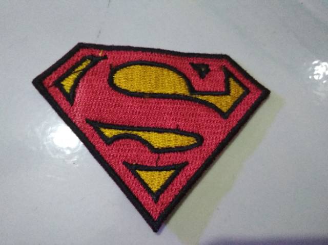 Emblem patch bordir superman