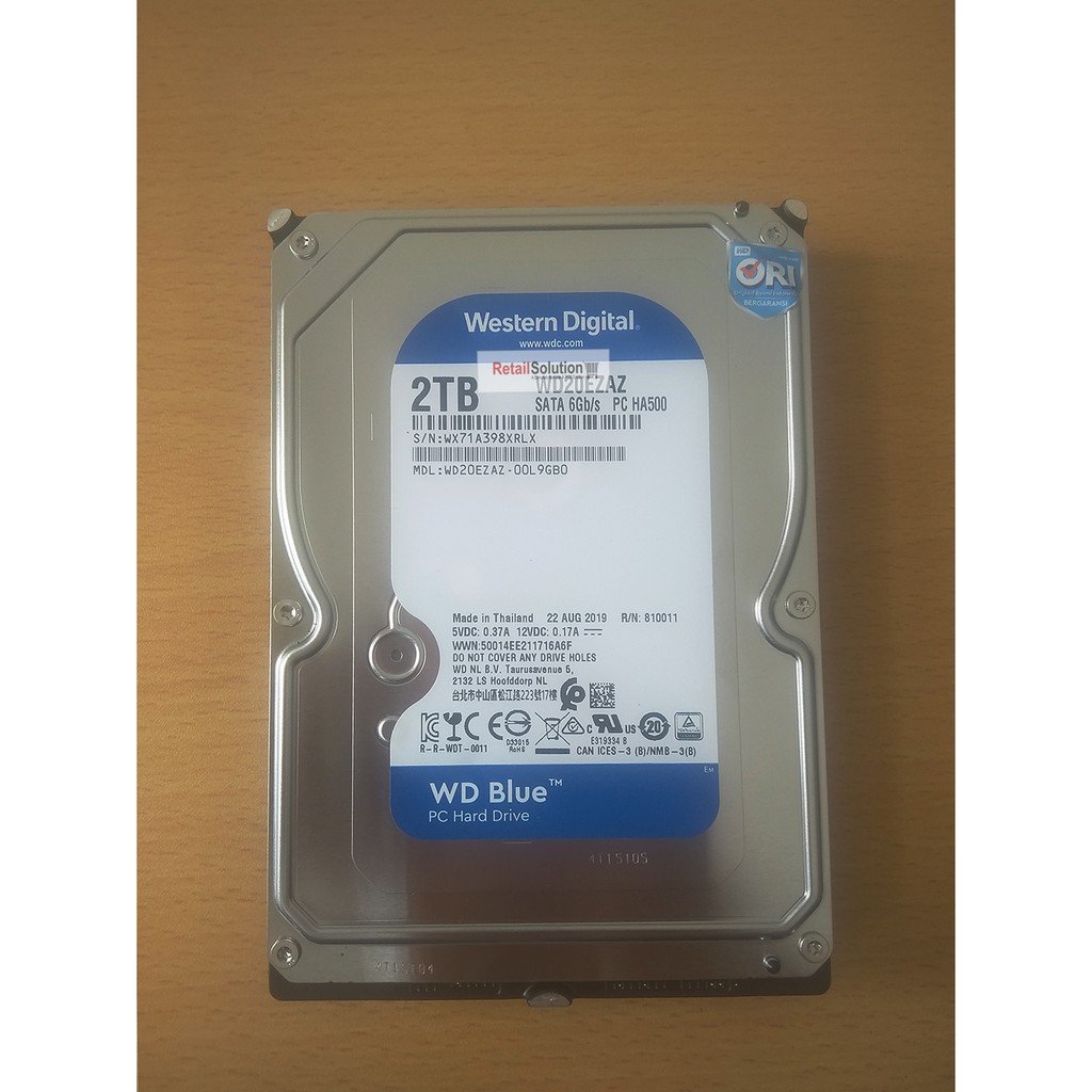 HDD WD Blue 2TB 3.5&quot; 5400RPM SATA III ORI - HDD Internal PC Desktop