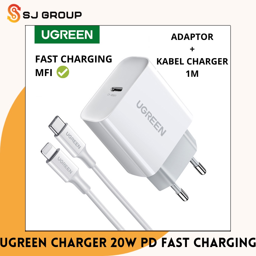 UGREEN Charger PD Lightning to Type C Fast Charging 20W MFI