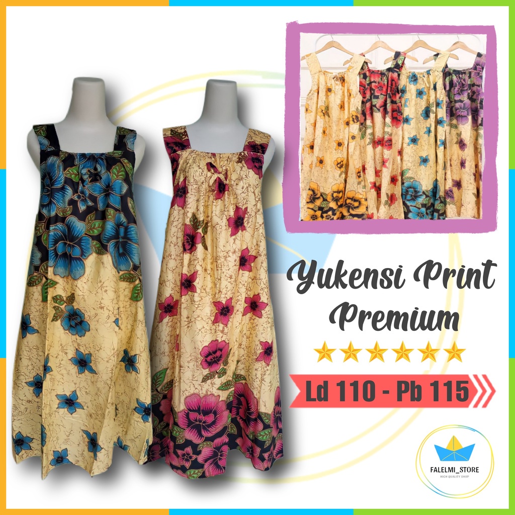 CE HOMEWEAR DASTER YUKENSI SINGLET TANKTOP WANITA TALI ADEM TIDUR HOLLY SMK MODERN BUSUI FRIENDLY-Print 110 Random
