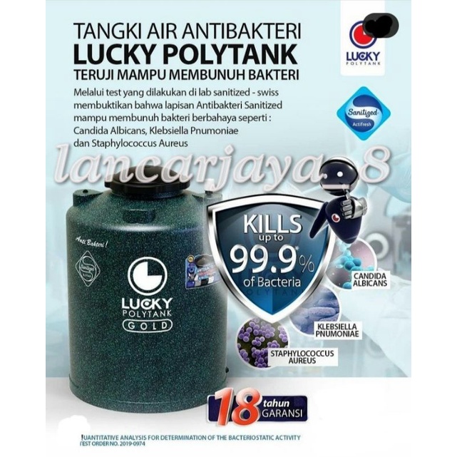 PROMO [Free Ongkir + Radar] Tangki Air Lucky SANITIZED / Toren Air / Tandon Air / Tedmon Air