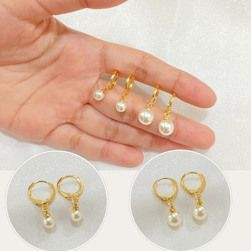 anting mutiara, perhiasan xuping dewasa