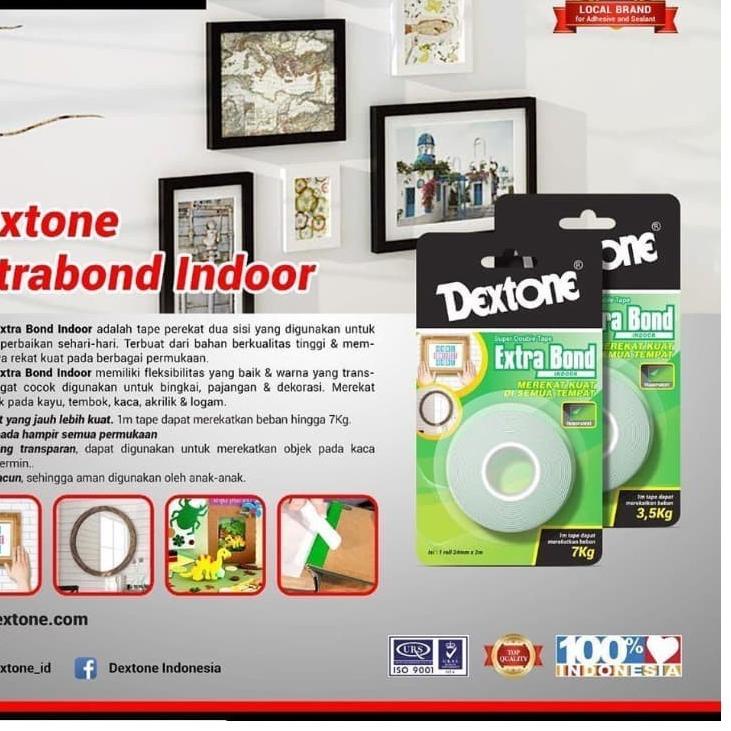 

Model baru - DEXTONE LEM SUPER DOUBLE TAPE EXTRA BOND INDOOR 25 MM X 2 M TRANSPARAN 케