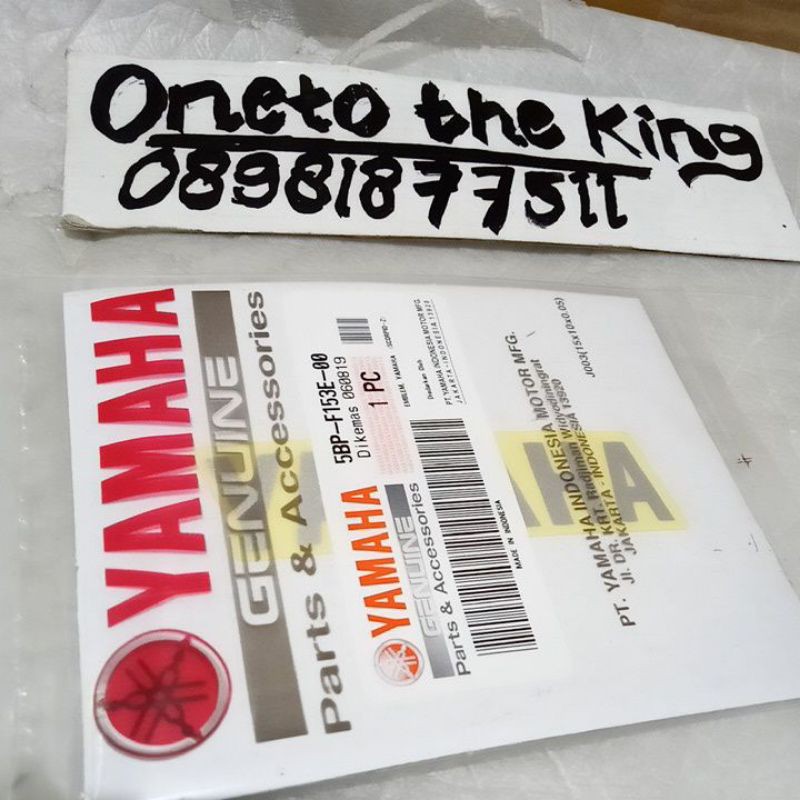 EMBLEM ATAU STIKER TUTUP TOOLBOX TOOL BOX RX KING RXKING ASLI ORI YAMAHA
