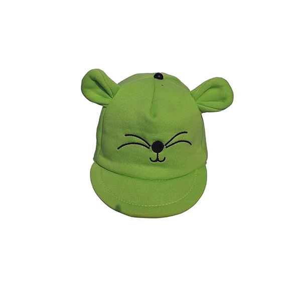 Topi Baseball Bayi Laki Laki Perempuan 0 - 12 Bulan 6 Bulan Baru Lahir Topi Anak Bayi Karakter Kucing Lucu Murah Topi Bayi Cowok Cewek-Hijau Muda