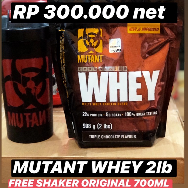 Mutant whey 2lb whey protein free shaker