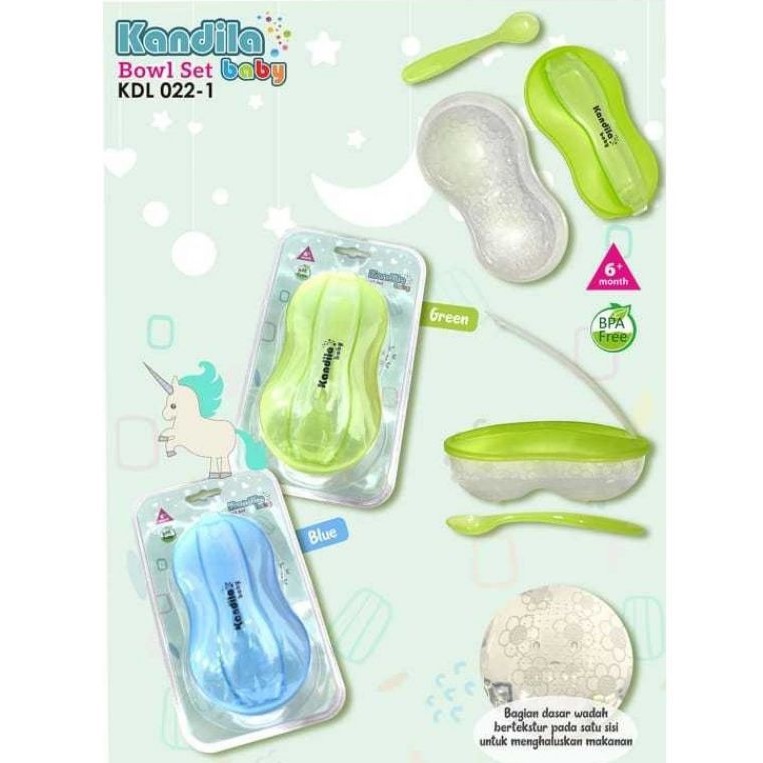 Kandila Baby Bowl Set KDK022-1 - Kotak Makan Sendok &amp; Mangkok Bayi Set - Tepak Makan Ser Bayi - Tempat Bekal Makanan Bayi