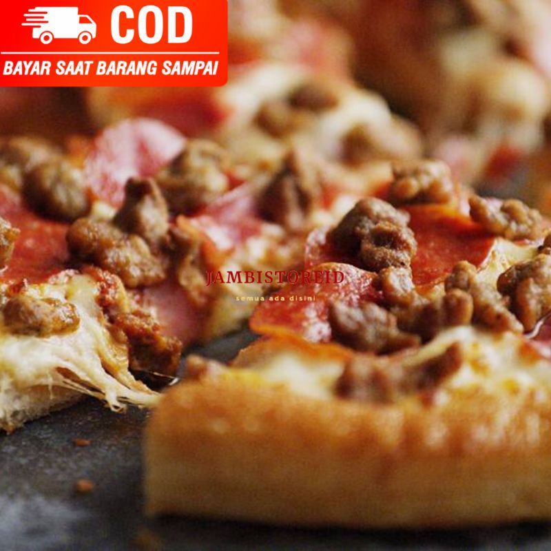 (JAMBISTOREID) KIRIM PENGIRIMAN INSTAN Meat Lovers Pizza Hut 4 pcs Personal Tanpa Extra Topping Ping