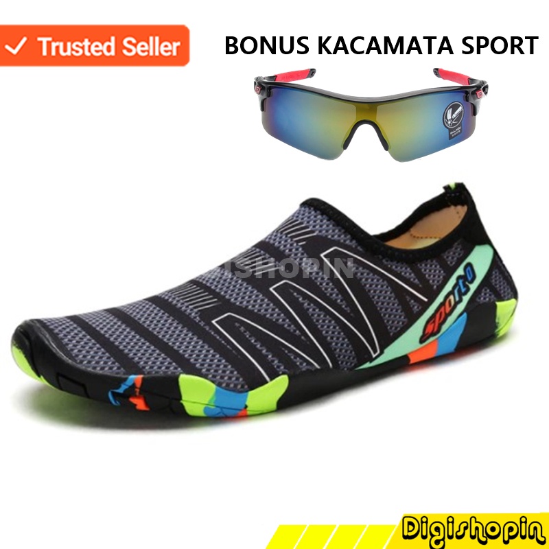 [PROMO] SEPATU AIR Sepatu Mancing Sepeda Pantai Olahraga Air Diving Snorkling Outdor - Grey Sepatu M