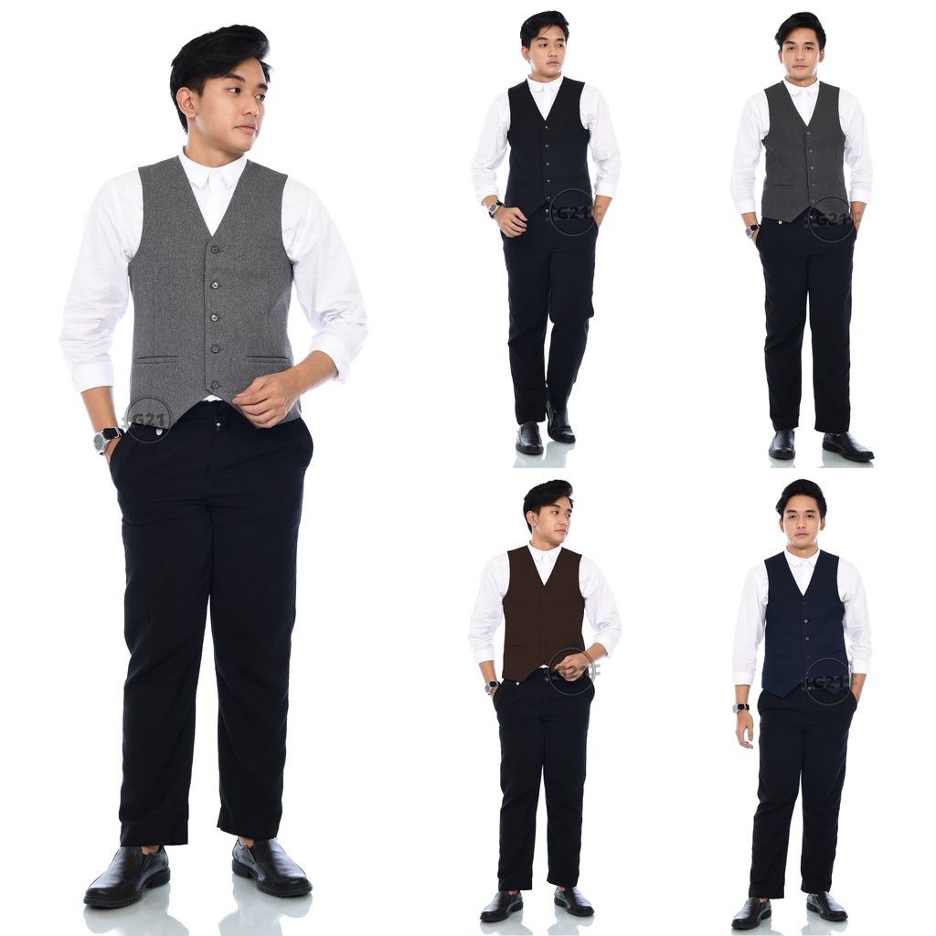 Rompi Vest Jas Pria Formal Hitam Slimfit Kerja Kantor Premium High Quality Rompi Pria Formal Rompi Vest Pria Formal Rompi Jas Pria Rompi Formal Rompi Kerja Rompi Hitam Vest Hitam 01