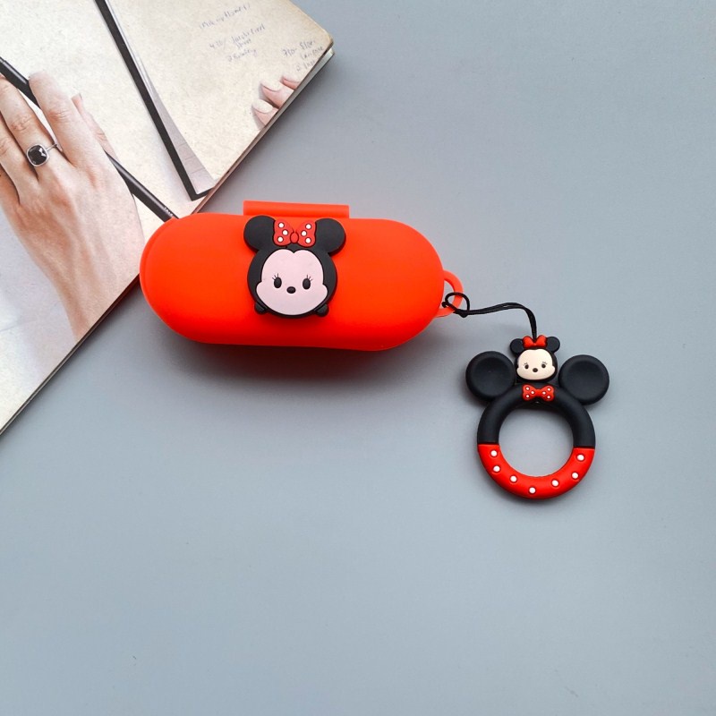 Case Bahan Silikon Motif Kartun Mickey Minnie Mouse Untuk Huawei Freebuds SE