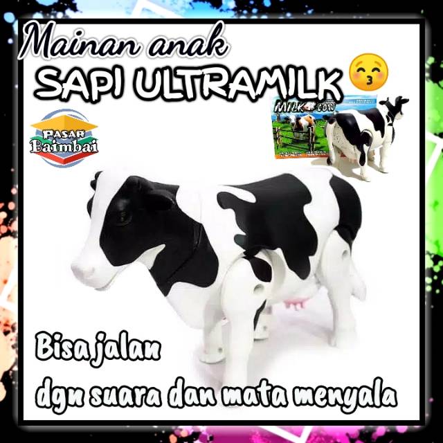 MAINAN ANAK COW MILK SAPI PERAH BISA JALAN MAINAN ROBOT HEWAN SAPI BERSUARA BONEKA SAPI BANJARMASIN