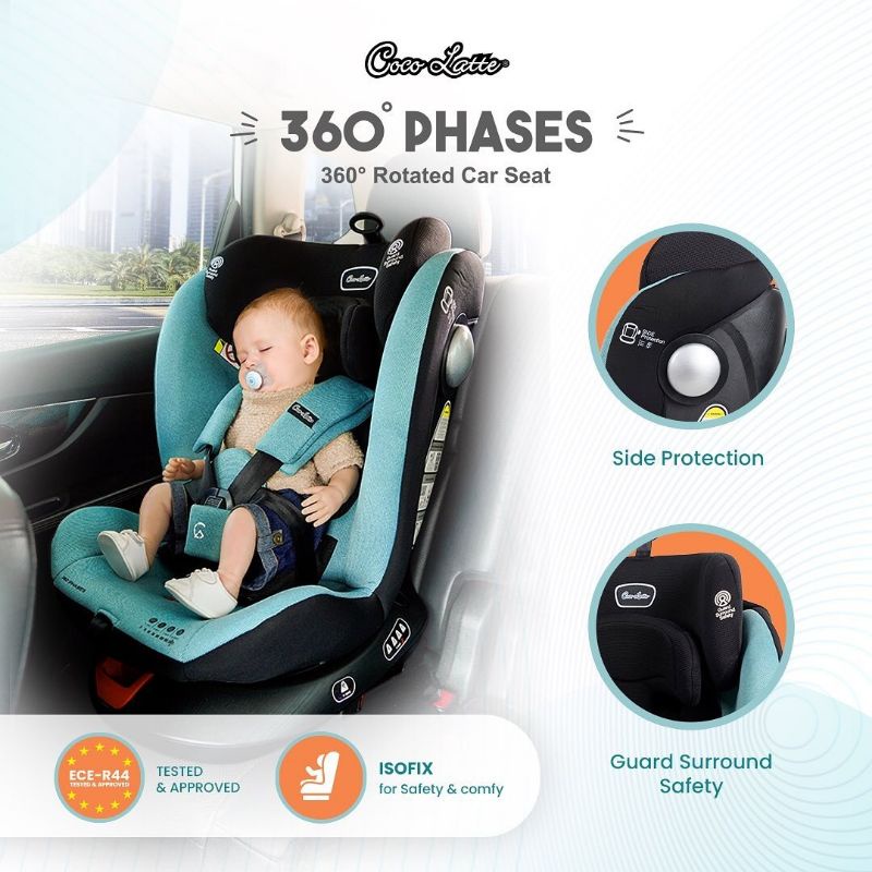 Carseat Cocolatte Phases 360° Derajat / Kursi Mobil Bayi