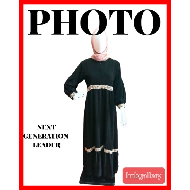 Ceruty Renda Dress Gamis Ceruti Gamis Tangan Balon Gamis Renda