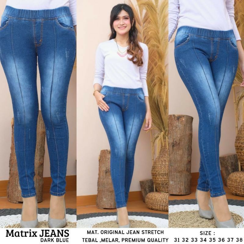 Legging Jeans Wanita Premium // Legging Jeans Jumbo Murah