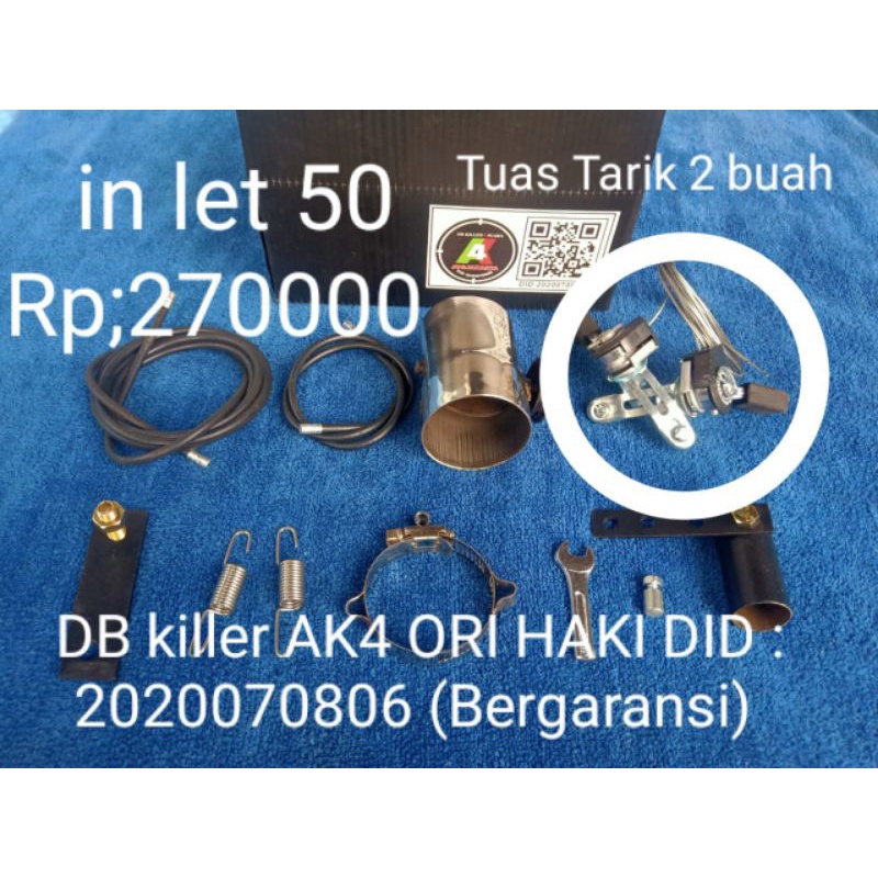 DB Killer AK4, (In let 50) Peredam Suara Knalpot Racing Motor yang Bisa di Setting