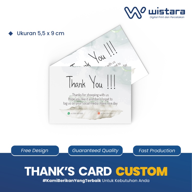 

Thank You Card Kartu Ucapan Terima Kasih Olshop Custom Design Aesthetic