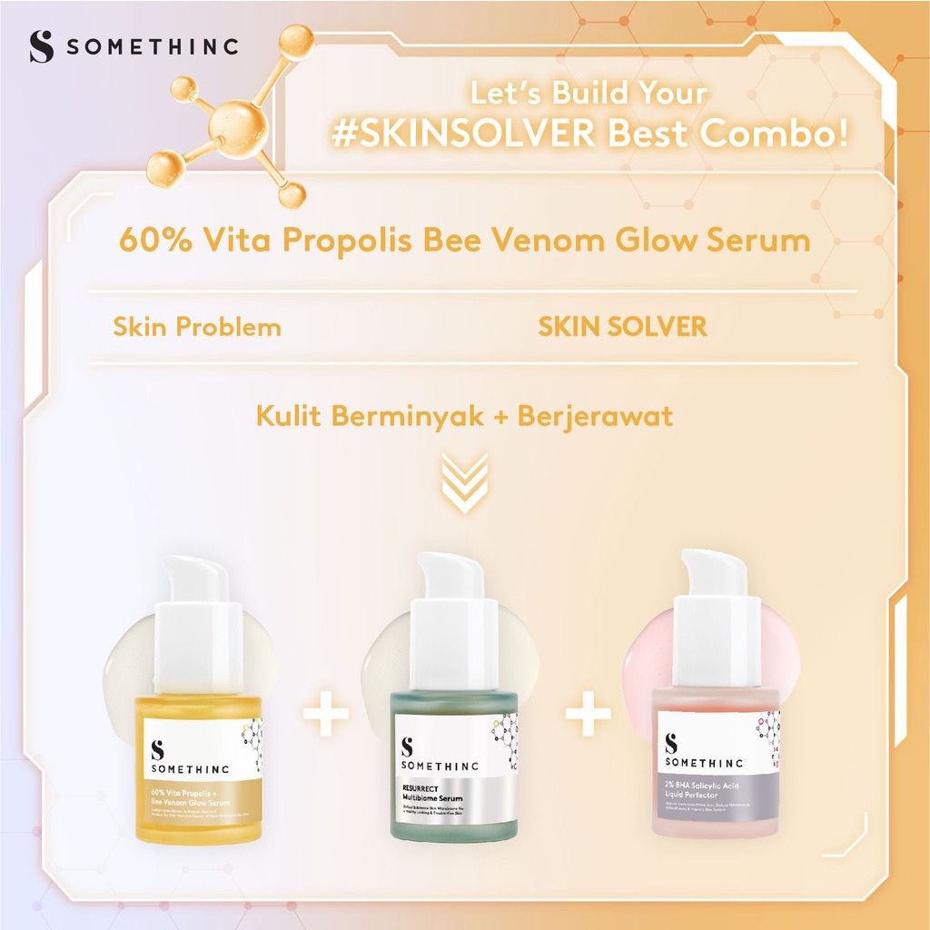 BPOM Serum SOMETHINC Revive Potion 3% Arbutin + Bakuchiol Dark Spot Reducer Ampoule 60% Vita Propolis + Bee Venom Glow Serum