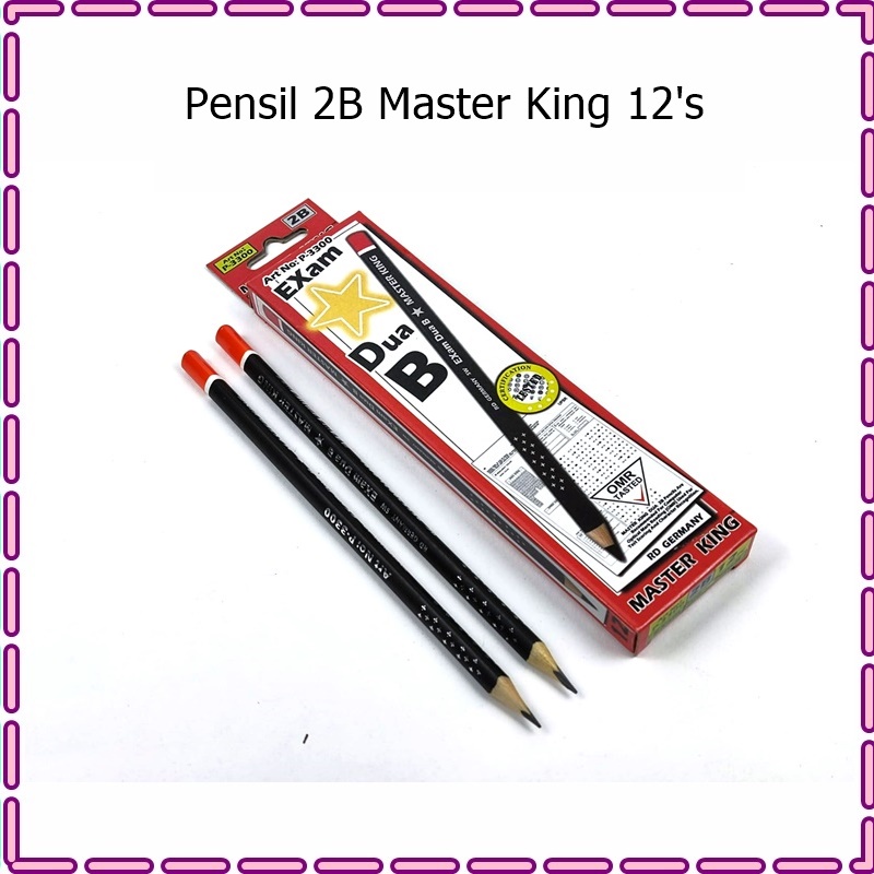 [12pcs] Pensil 2B Kijo &amp; Master King