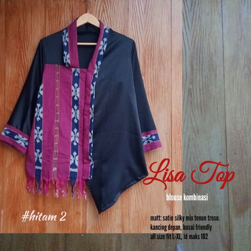 BLUS KOMBINASI | LISA TOP BAHAN KOMBINASI