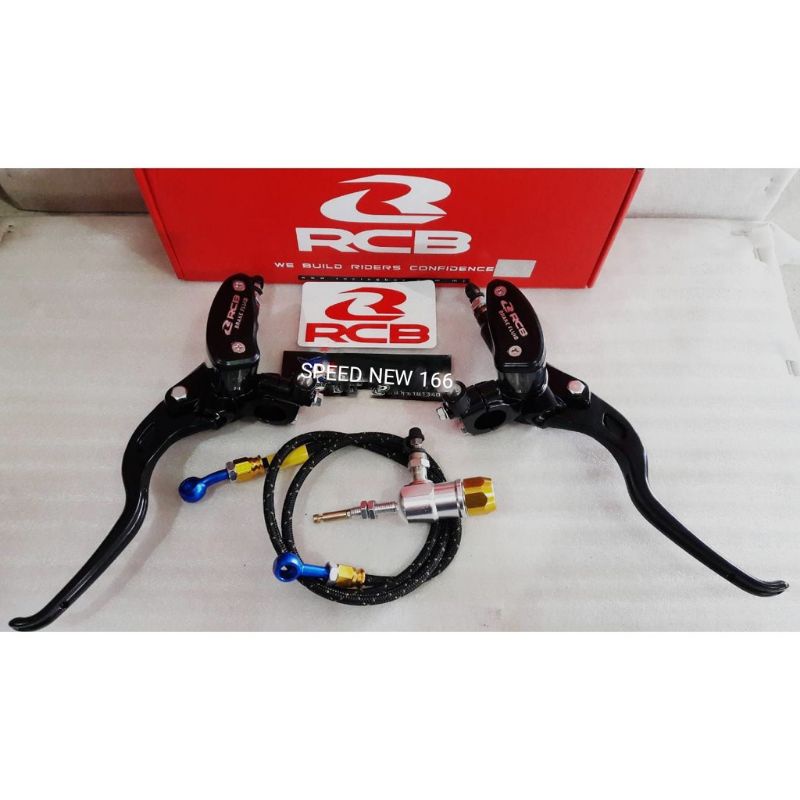 PAKET MASTER REM DEPAN RCB E2  SILNYA 14M PUMP TABUNG OVAL KIRI/KANAN  SET HIDROLIK NISSIN UNIVERSAL